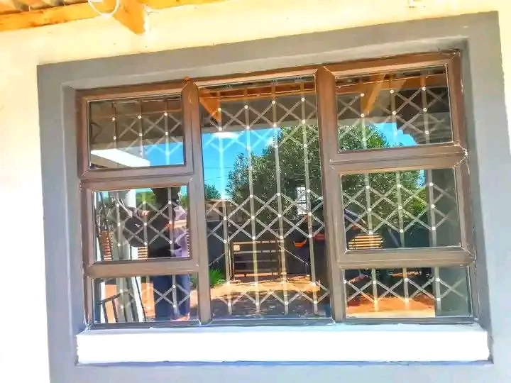 Installed steel window burglar bars on a residential property