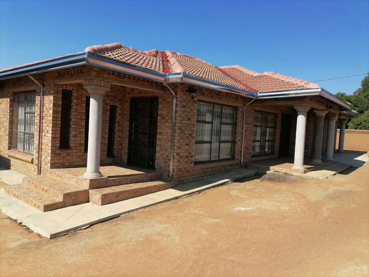 Completed face-brick family home built by JB Construction